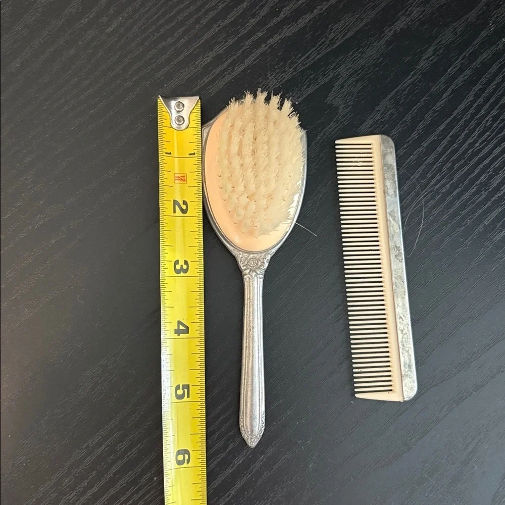 Vintage Babies Silver Brush and Comb Set